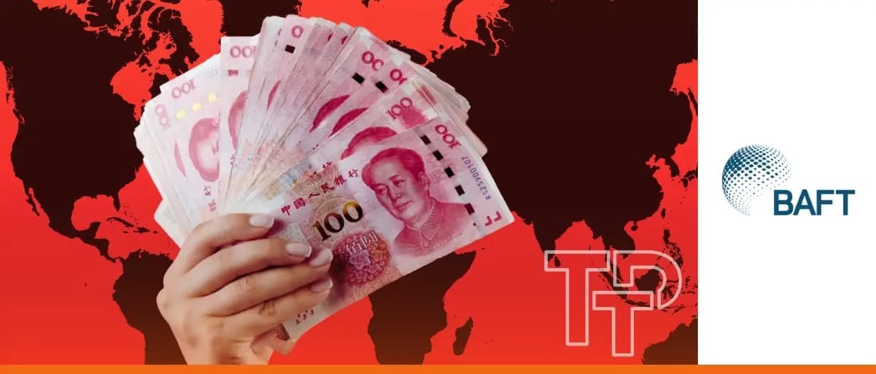 What is happening with RMB and international trade?
